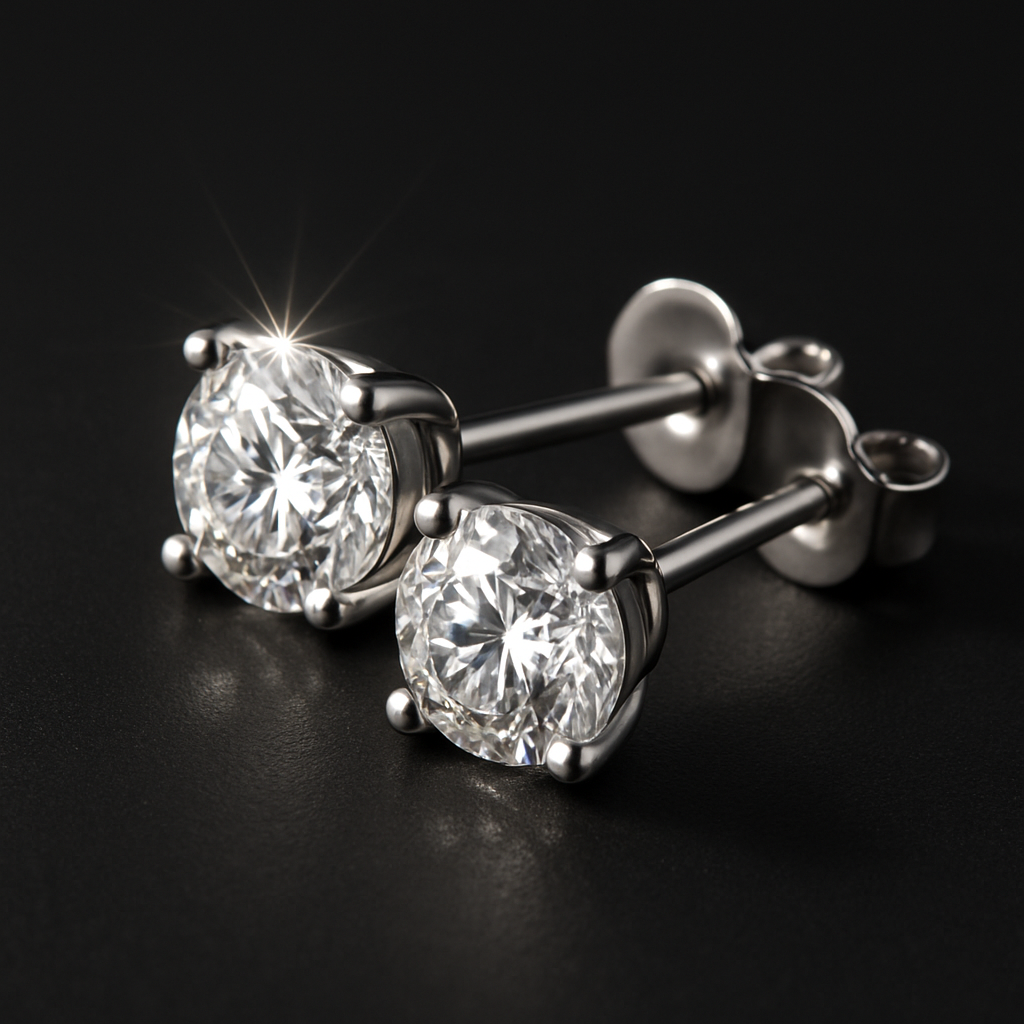 Sparkling Diamond Earrings