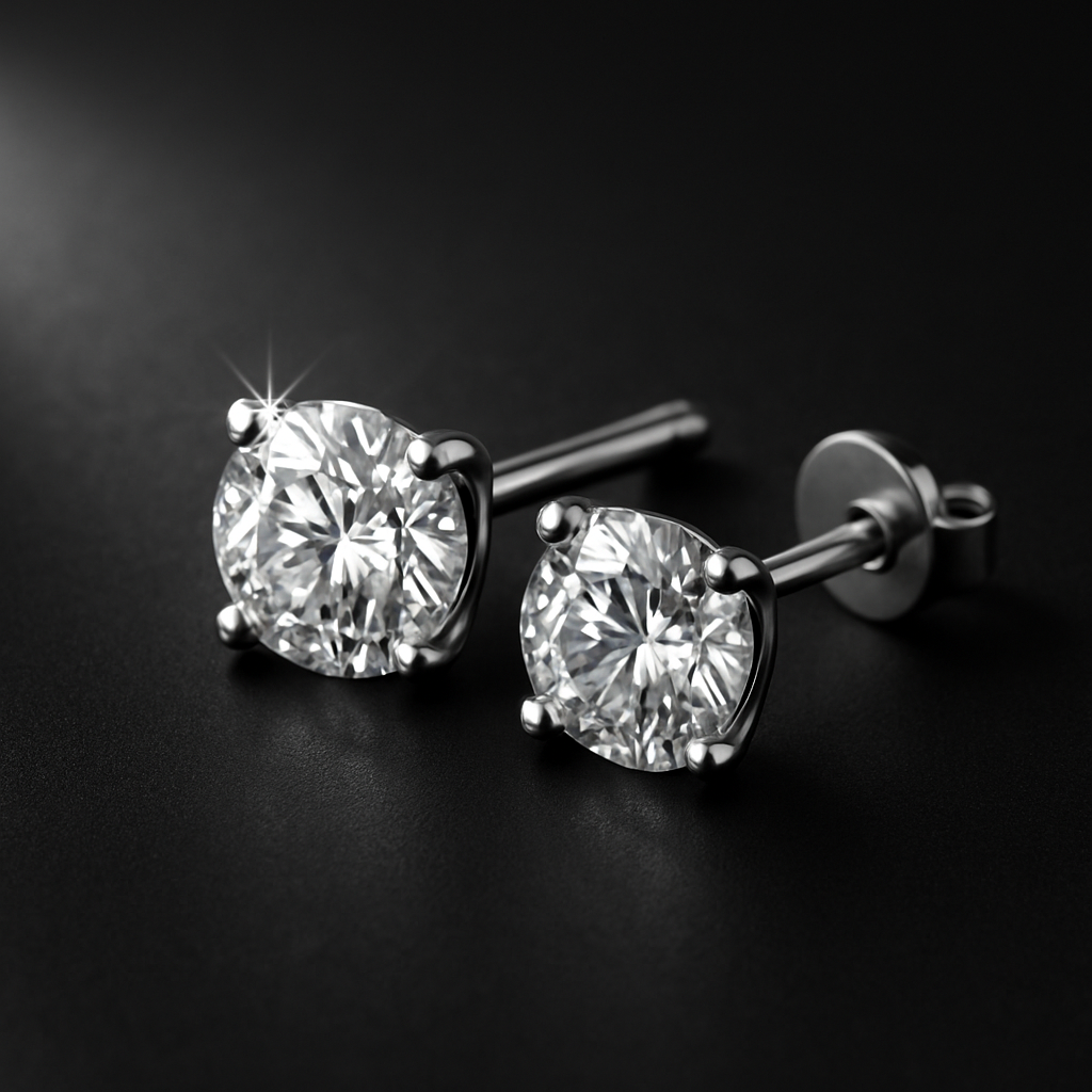 Sparkling Diamond Earrings